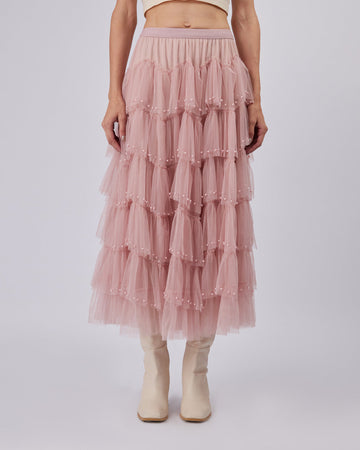 Pink Organza Skirt Ruffles
