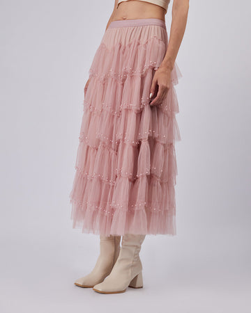 Pink Organza Skirt Ruffles
