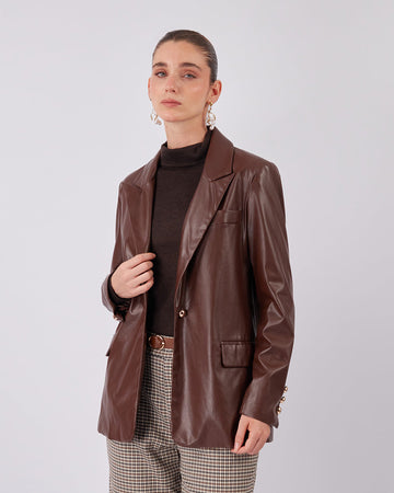 Brown Vegan Leather Bag