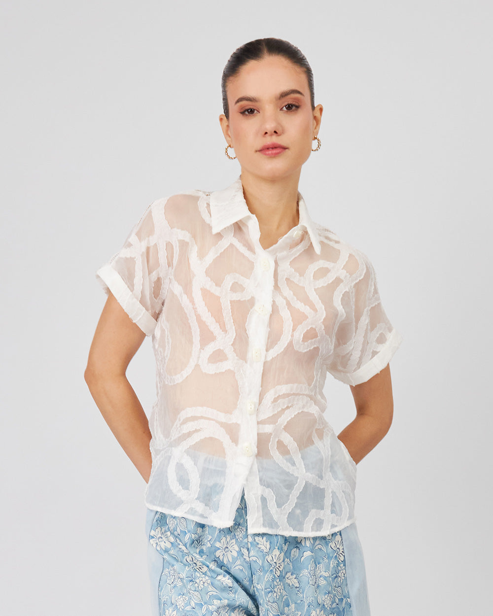 White Shirt With Embellishments