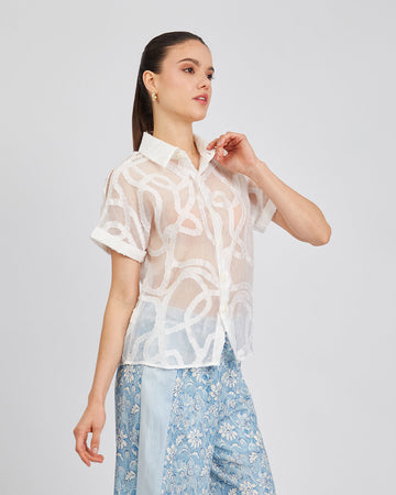 White Shirt With Embellishments