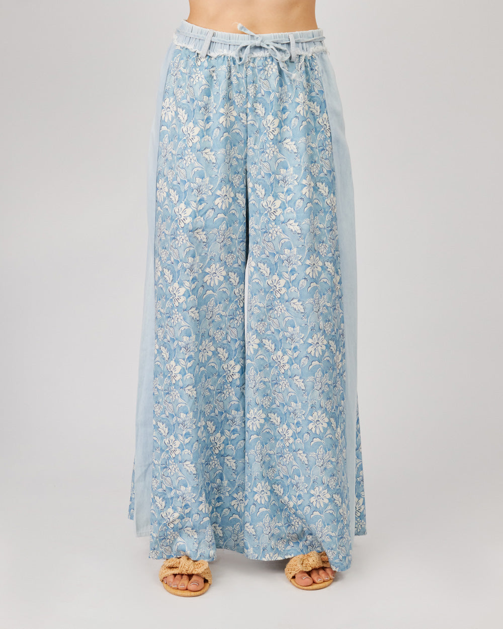 Light Blue Patterned Pants