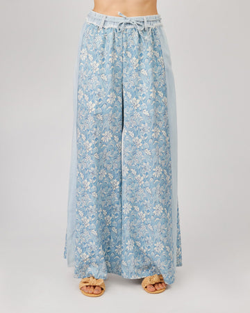 Light Blue Patterned Pants