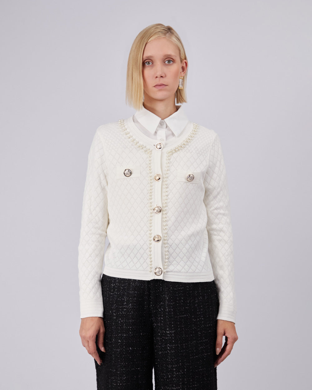 White Knitted Jacket