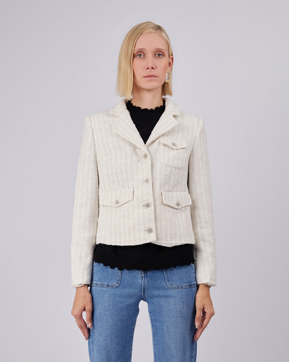 Cream Tweed Jacket