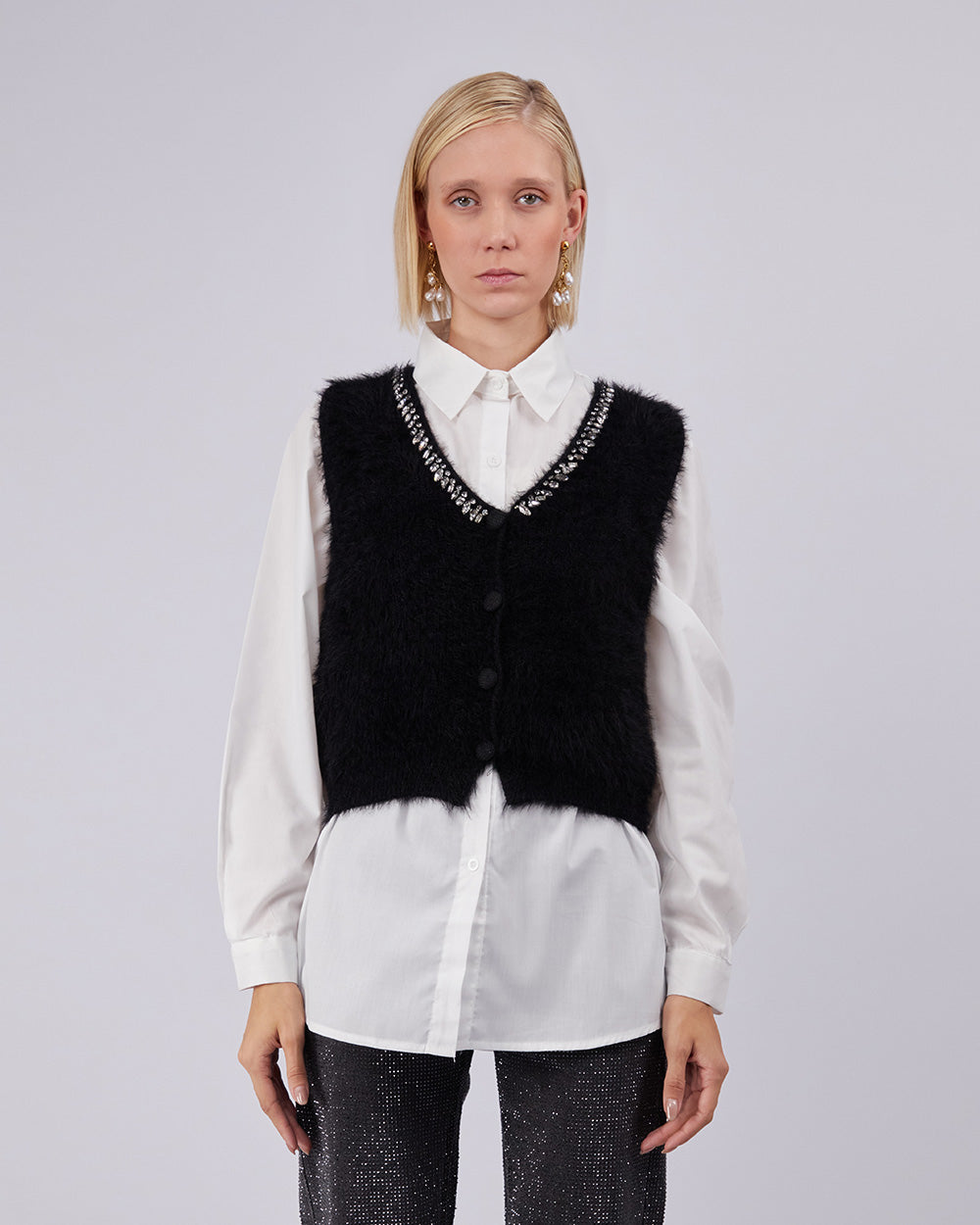 Black Classic Blouse