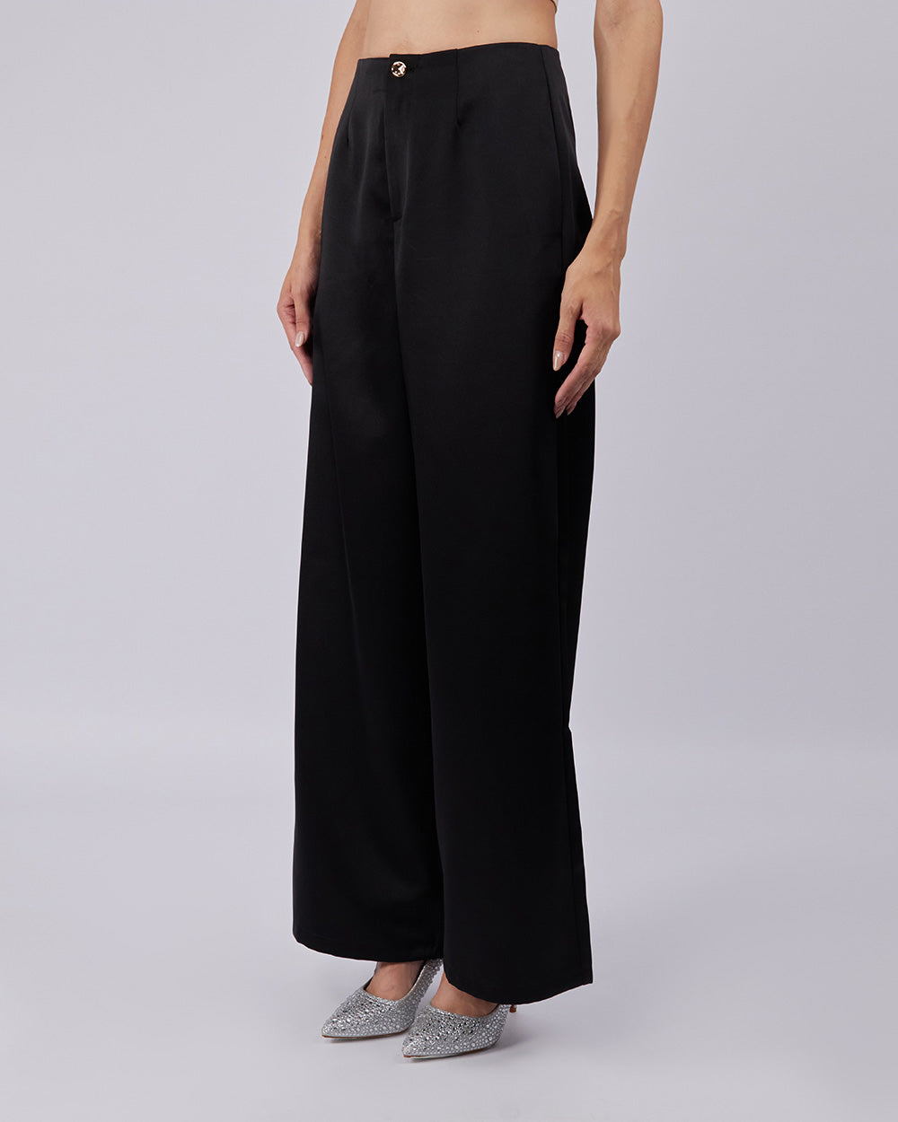 Black Satin Pants
