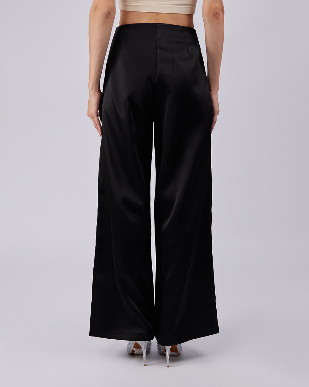 Black Satin Pants