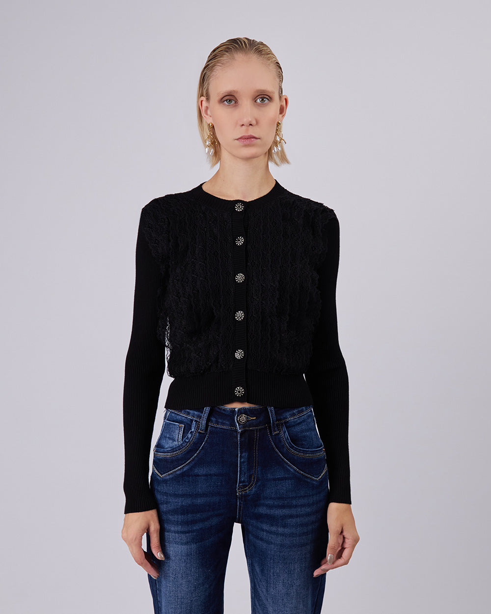 Black Lace Cardigan