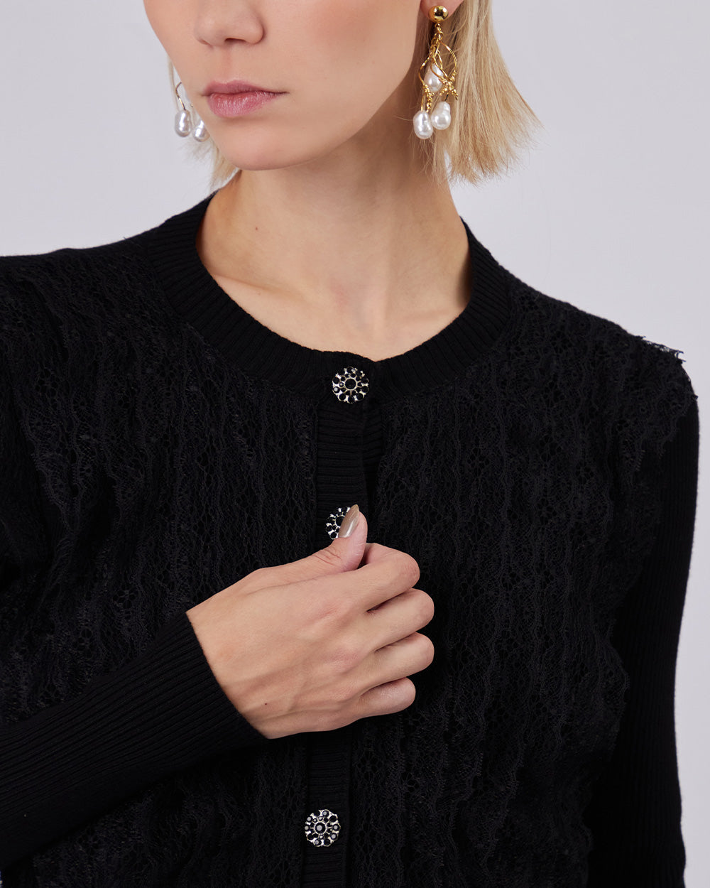 Black Lace Cardigan