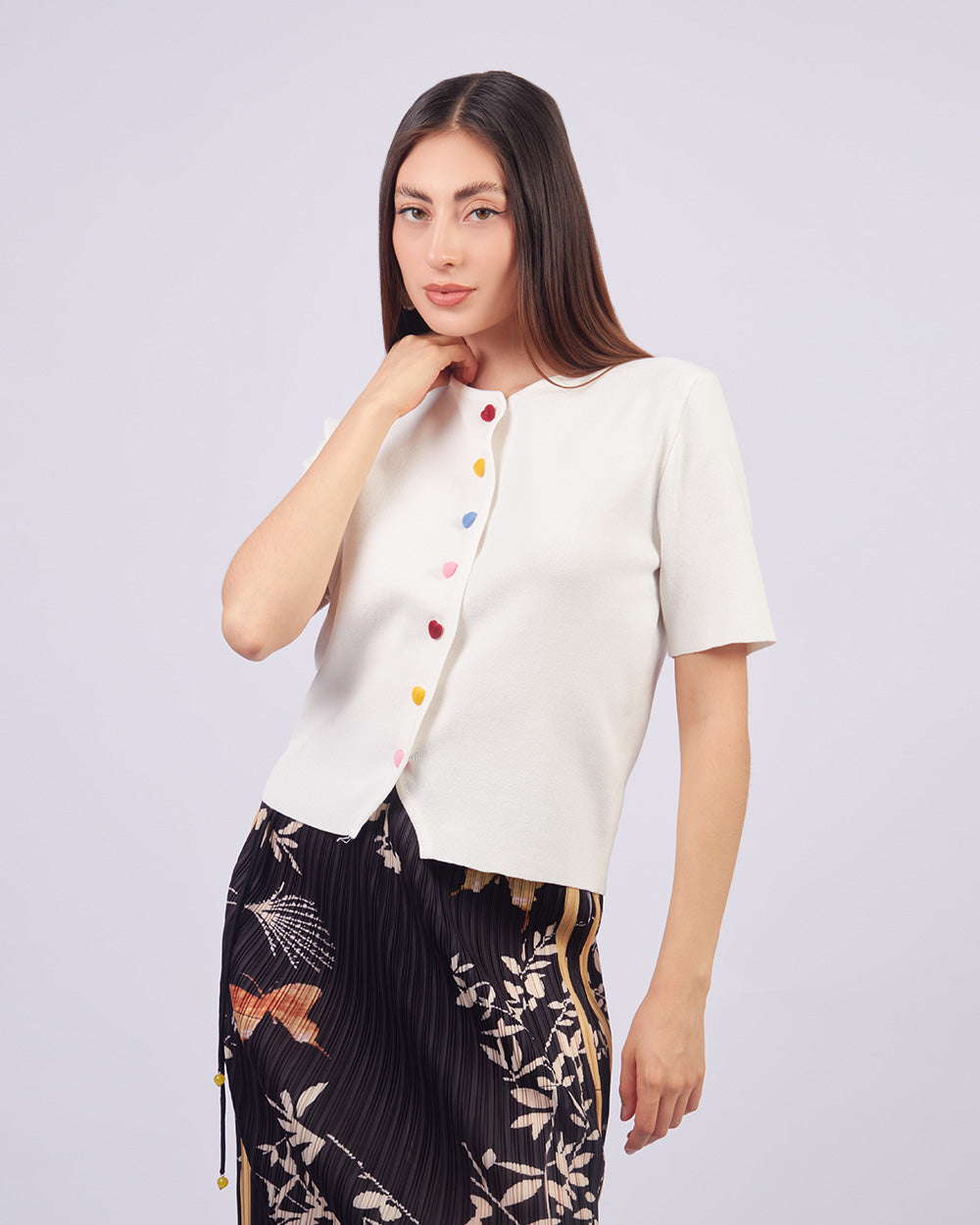 White Amore Top