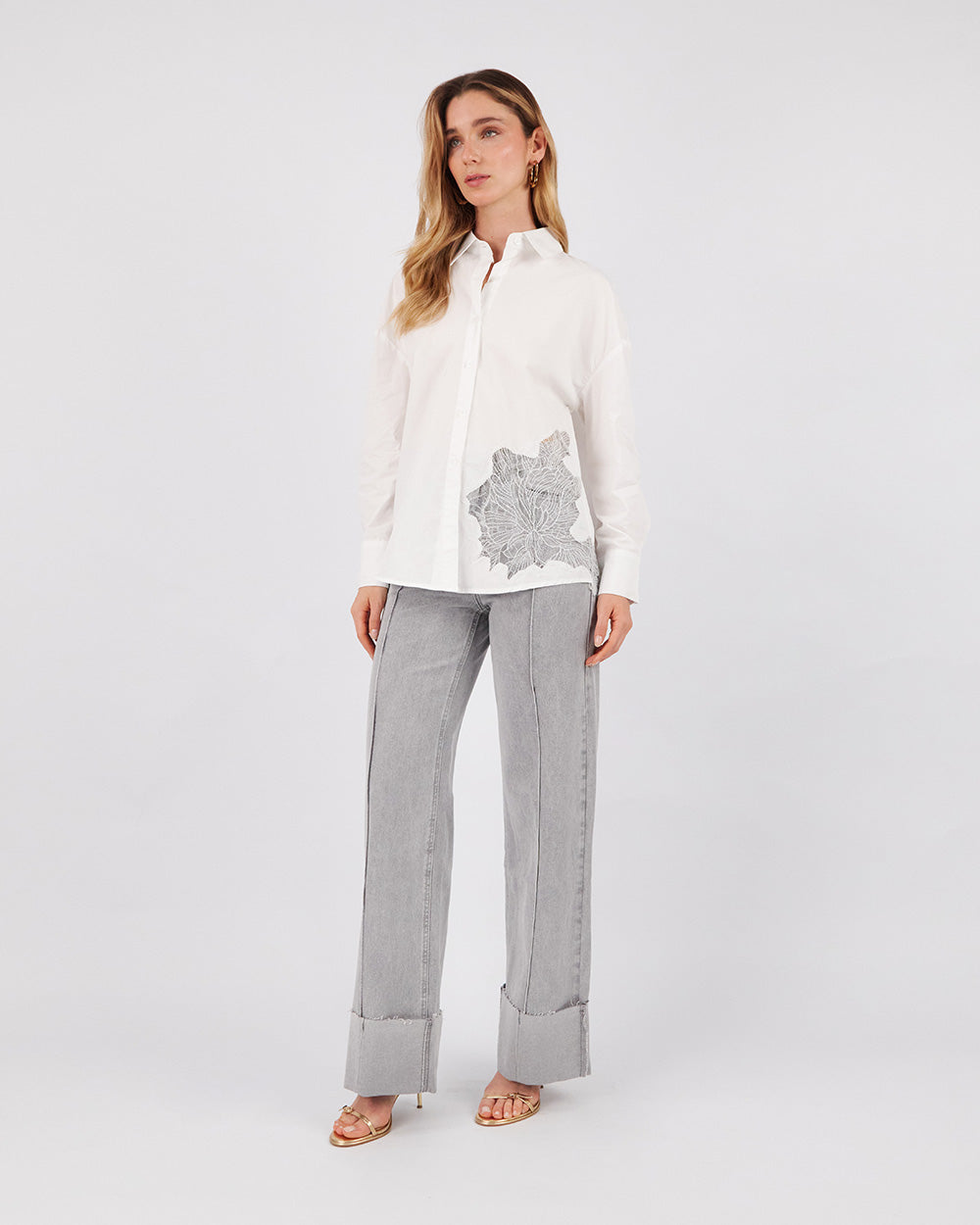 Light Blue Floral Shirt