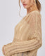Gold 3/4 Sleeve Sweater