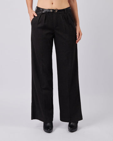 Black Trousers With Belt