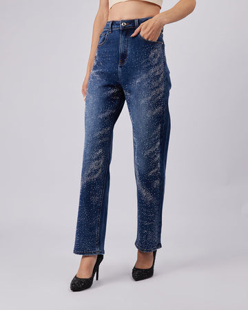 Sparkle Blue Denim Pant