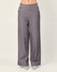 Gray knit-trim pants