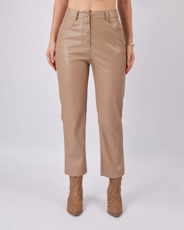 Vegabo Beige Leather Pants