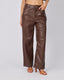 Brown Vegan Leather Pants