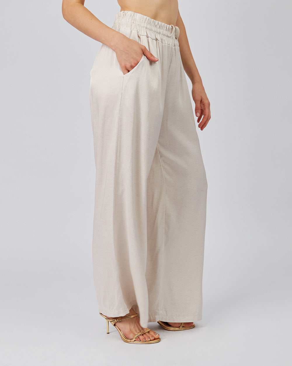 Ivory Trousers  Pockets