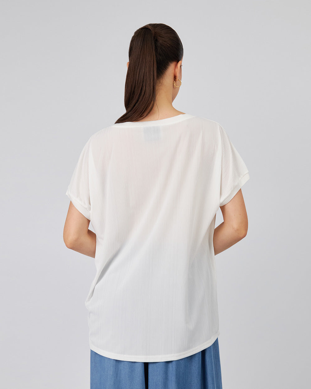 White T-Shirt With Heart Print
