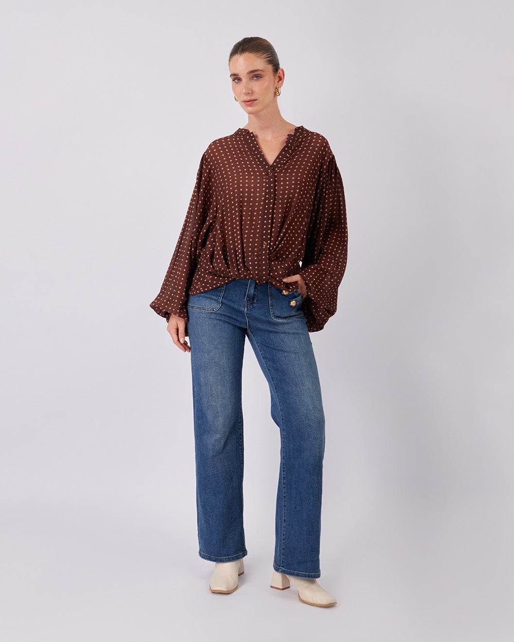 Light Blue Denim Pants, Straight Leg