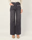 Elegant Black Wide-Leg Denim Pant