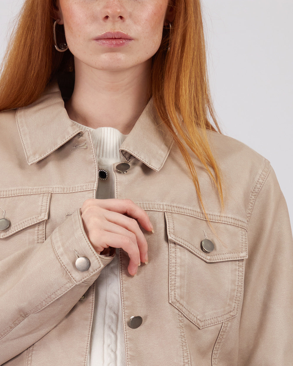 Cream Jacket  Square Pockets