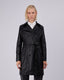 Black Vegan Leather Trench
