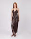 Brown Vegan Leather Dress