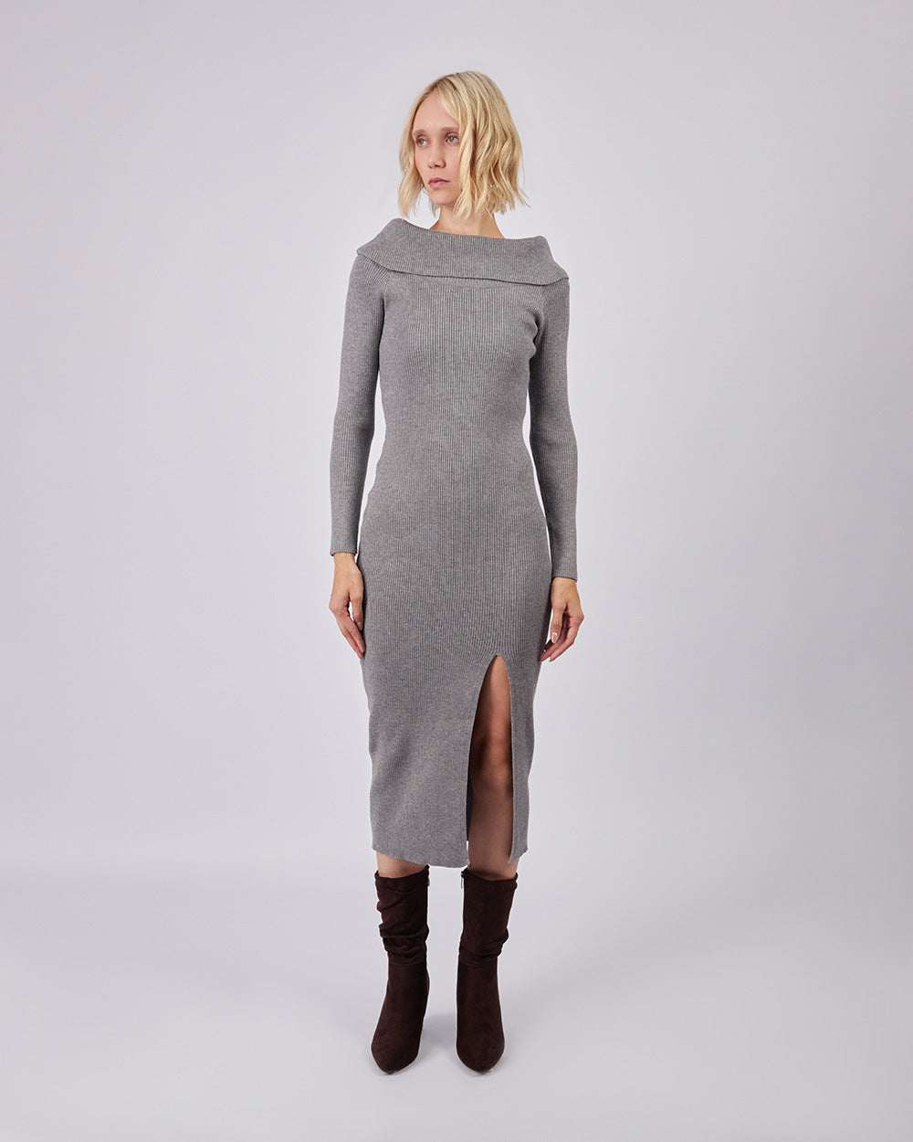 Gray Classic Dress
