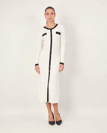 Cream knit dress