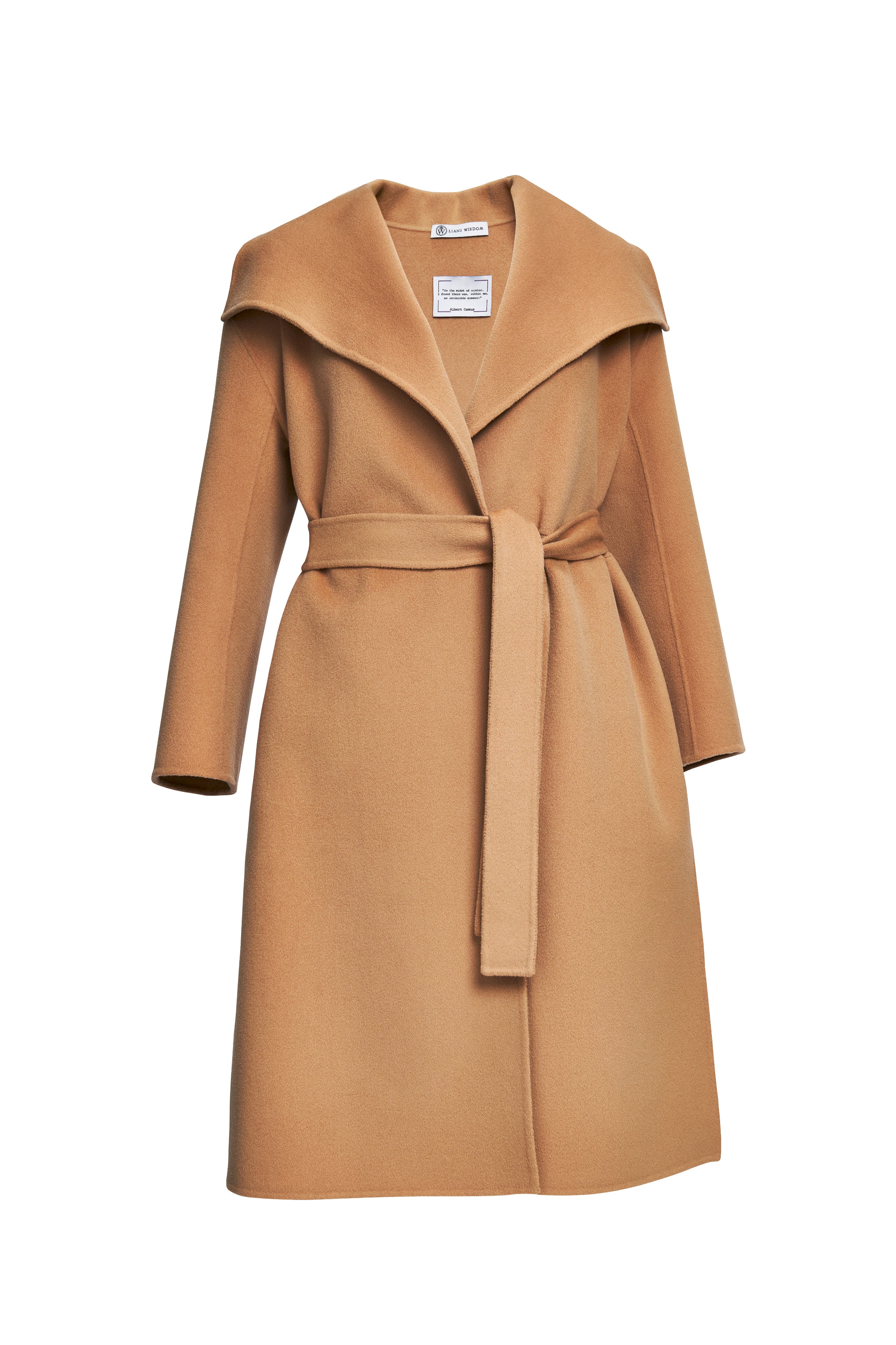 WING  WOOL & CASHMERE  BELTED COAT