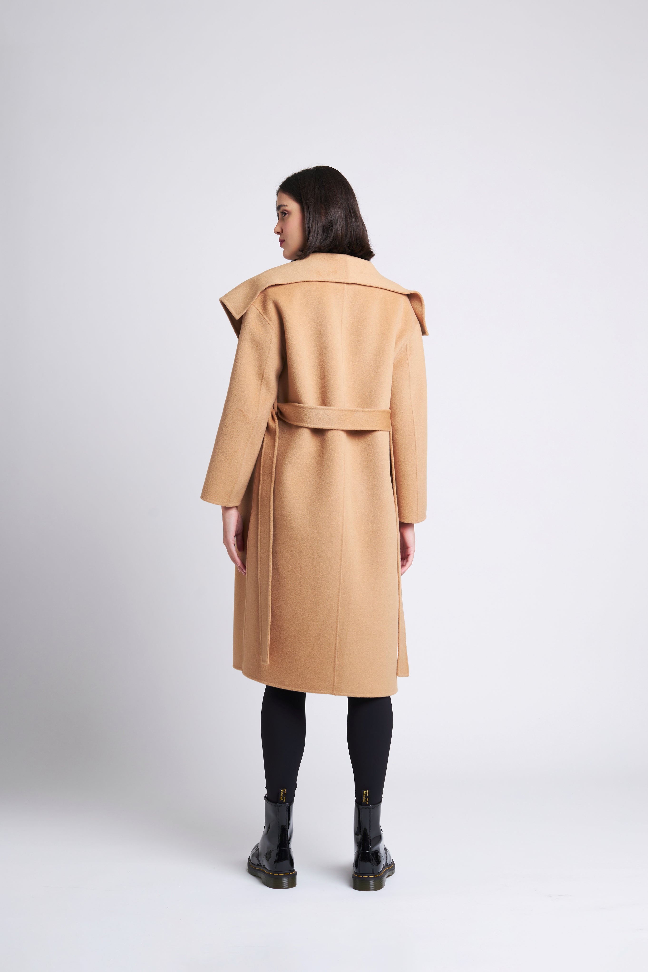 WING  WOOL & CASHMERE  BELTED COAT