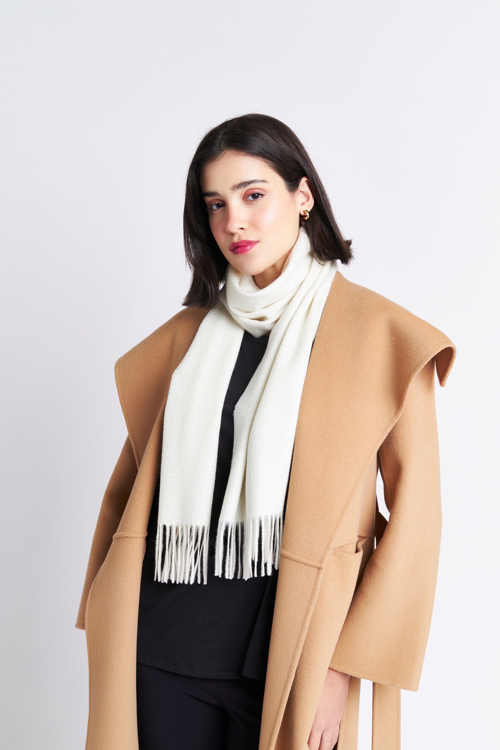 ETHICAL FRINGED ORGANIC CASHMERE SCARF