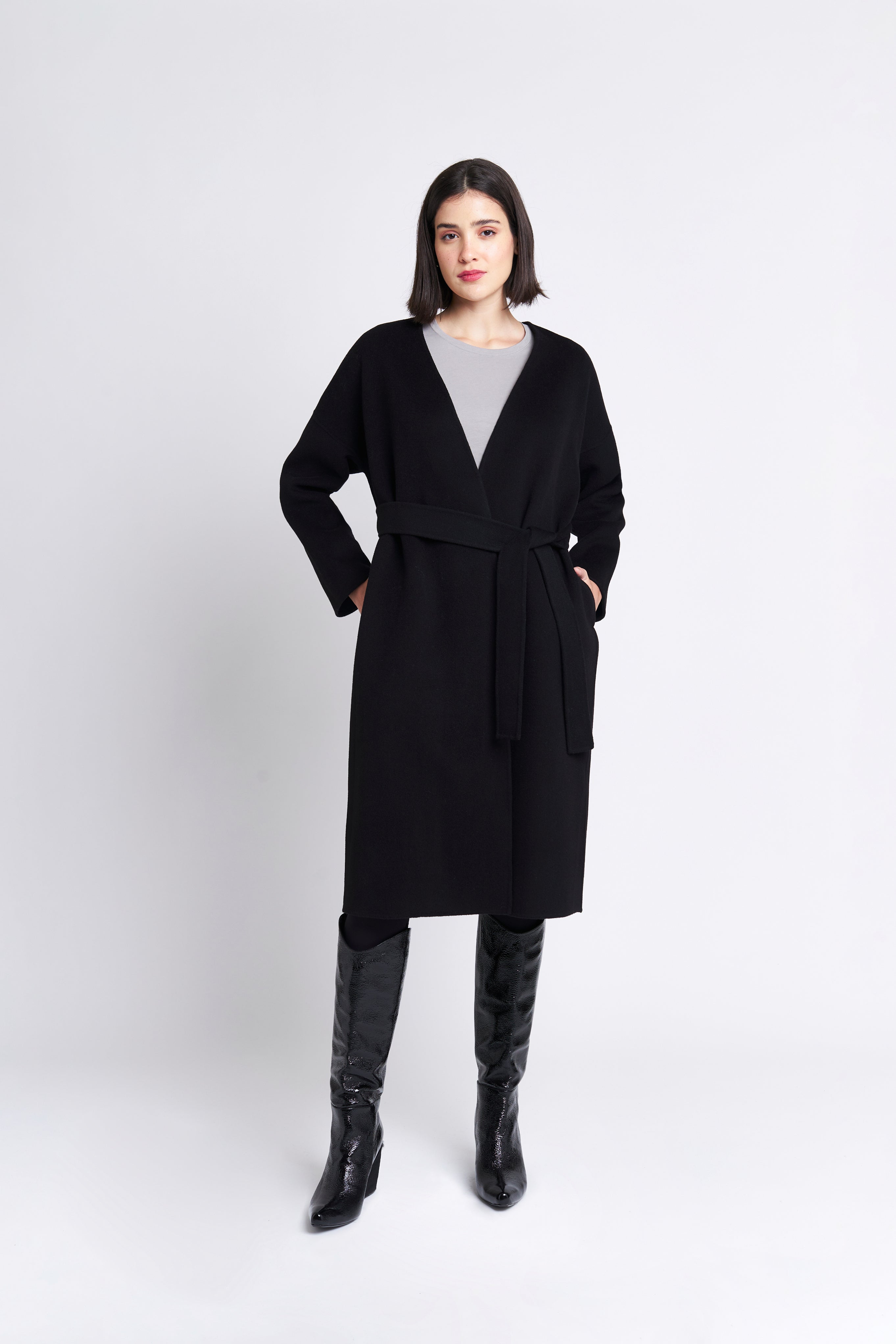 PHILOSOPHER WOOL & CASHMERE BELTED COAT