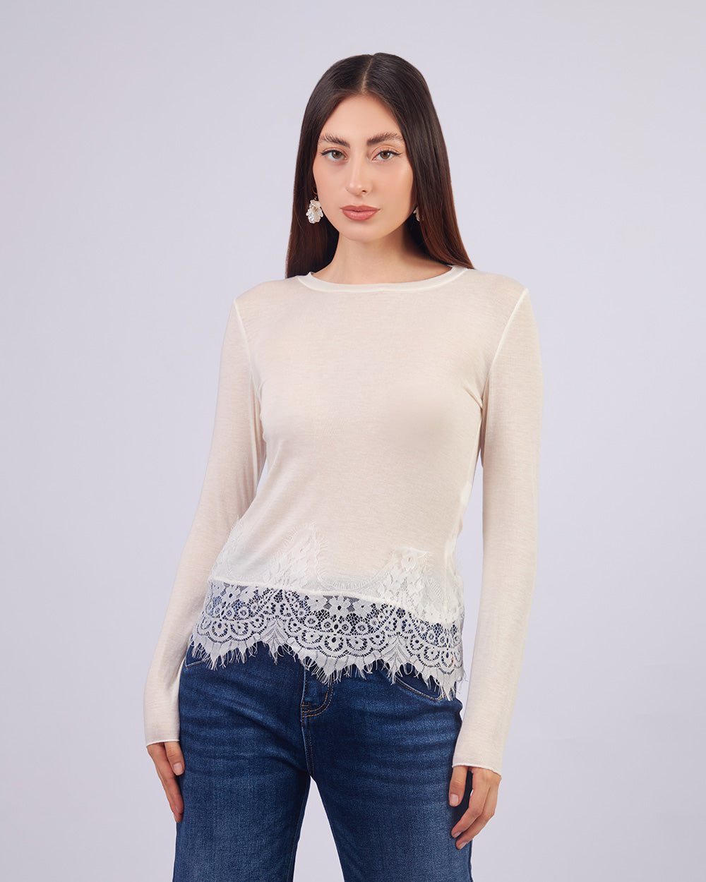 Cream Lace Blouse