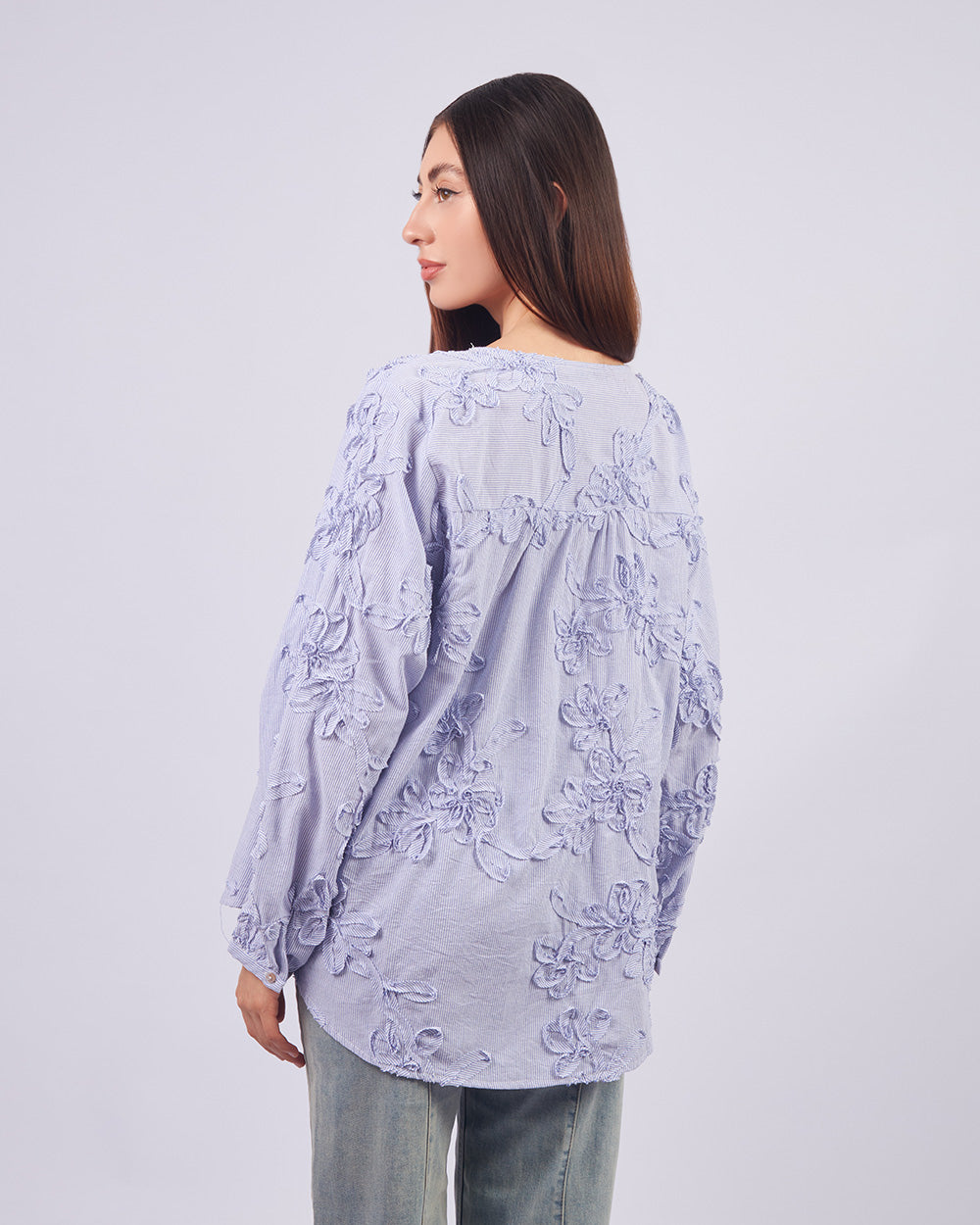 Blue Camellia Blouse