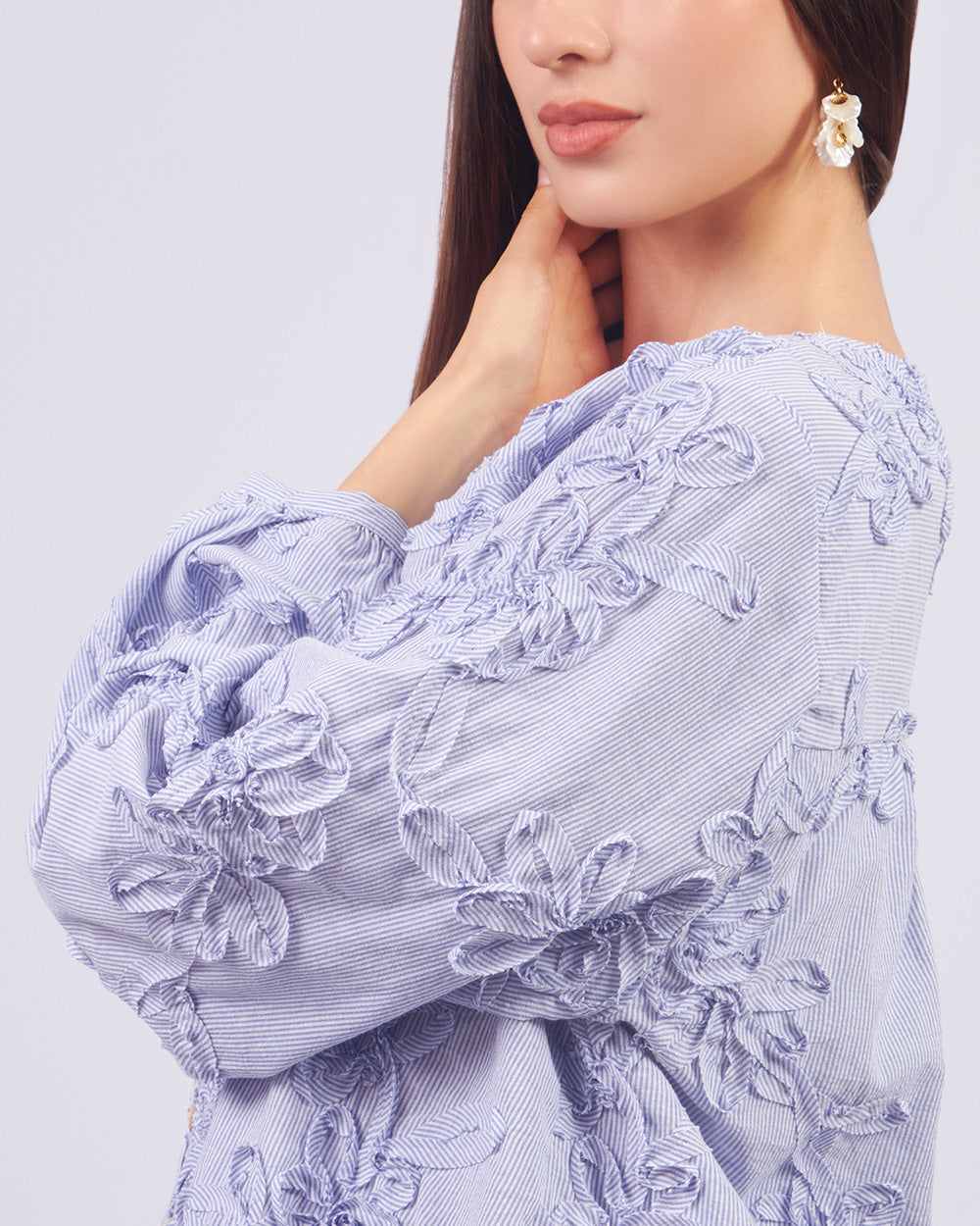 Blue Camellia Blouse