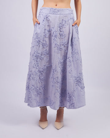 Blue Camellia Skirt