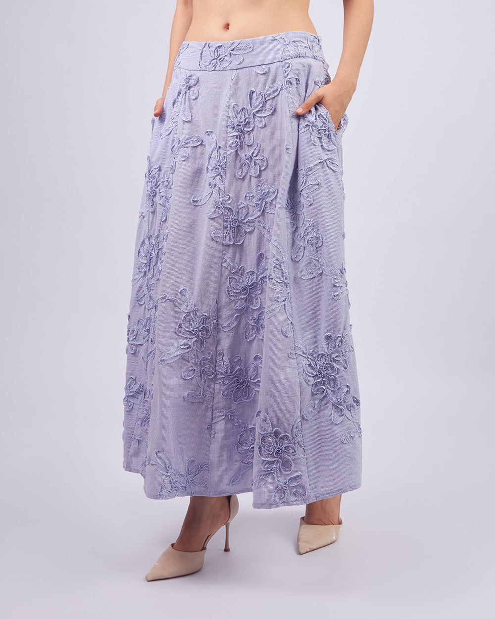 Blue Camellia Skirt