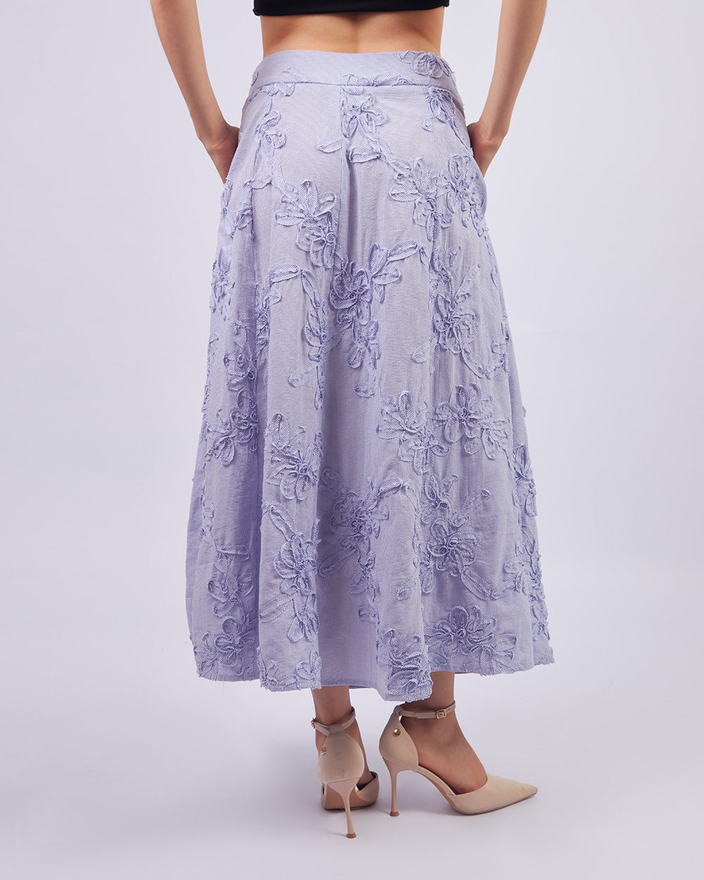 Blue Camellia Skirt