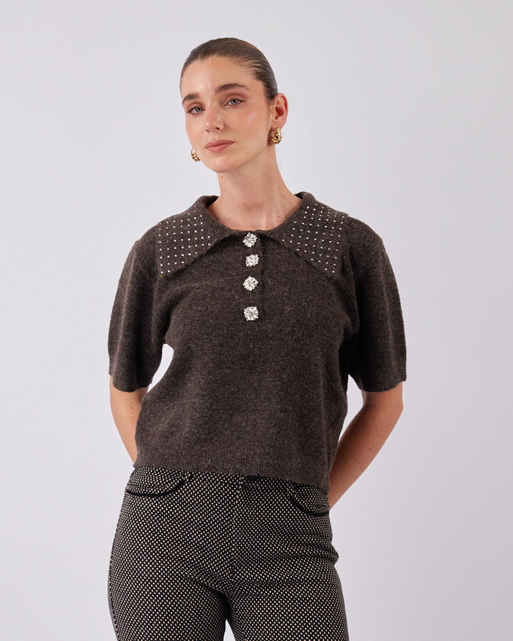 Knitted Coffee Sweater Sparkle