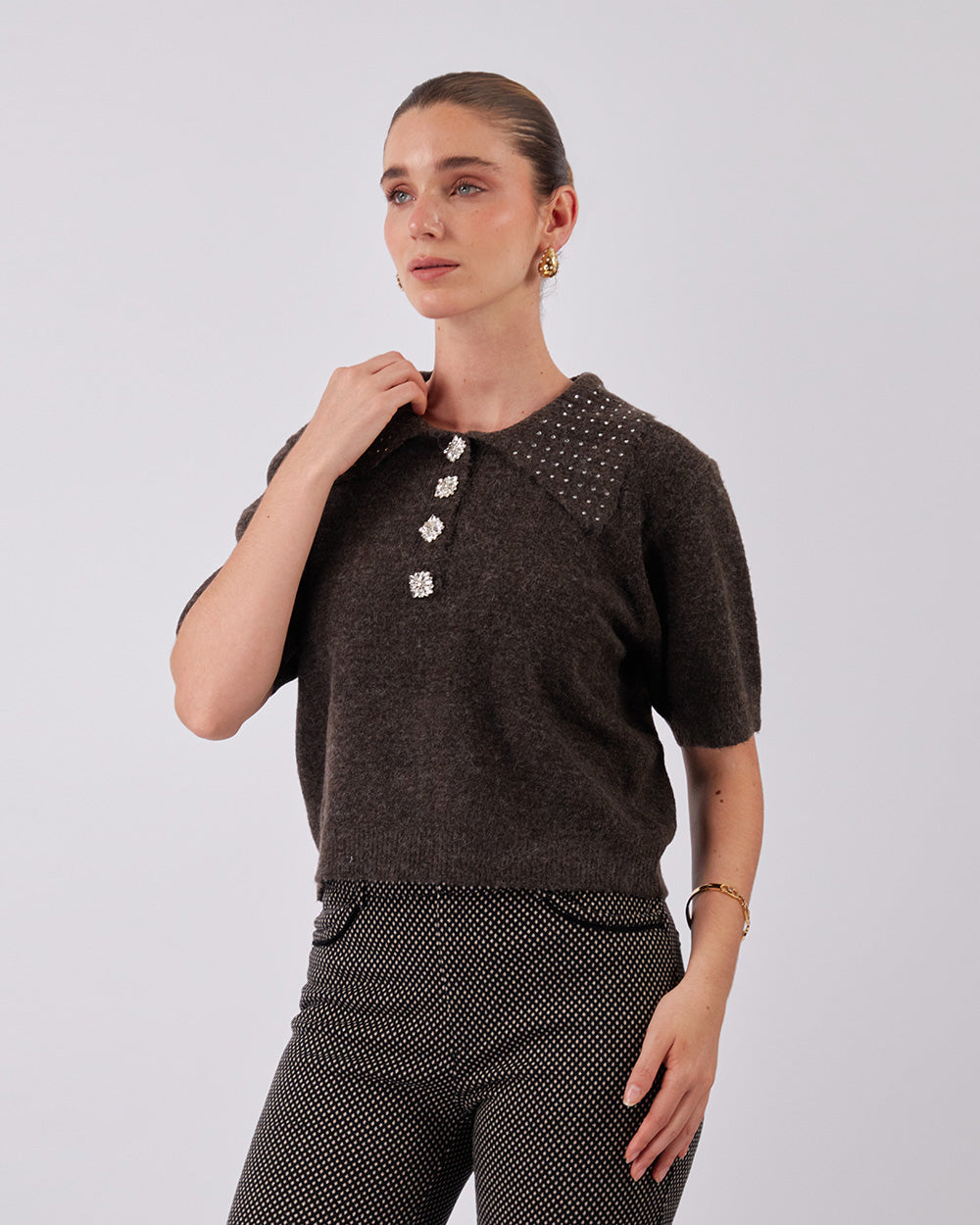 Knitted Coffee Sweater Sparkle