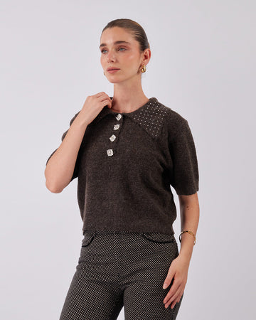 Knitted Coffee Sweater Sparkle