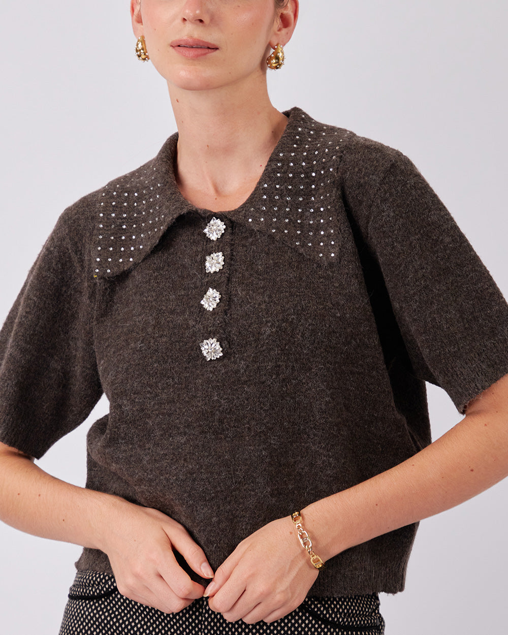 Knitted Coffee Sweater Sparkle