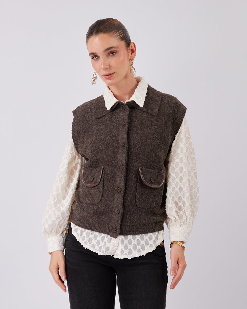 Knitted Coffee Sweater Sparkle