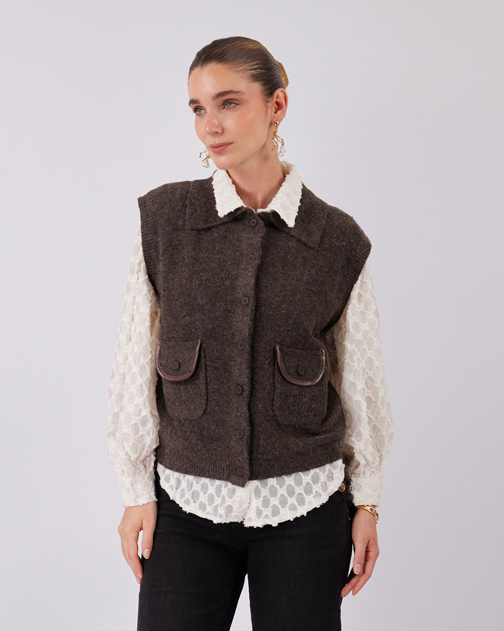 Knitted Coffee Sweater Sparkle
