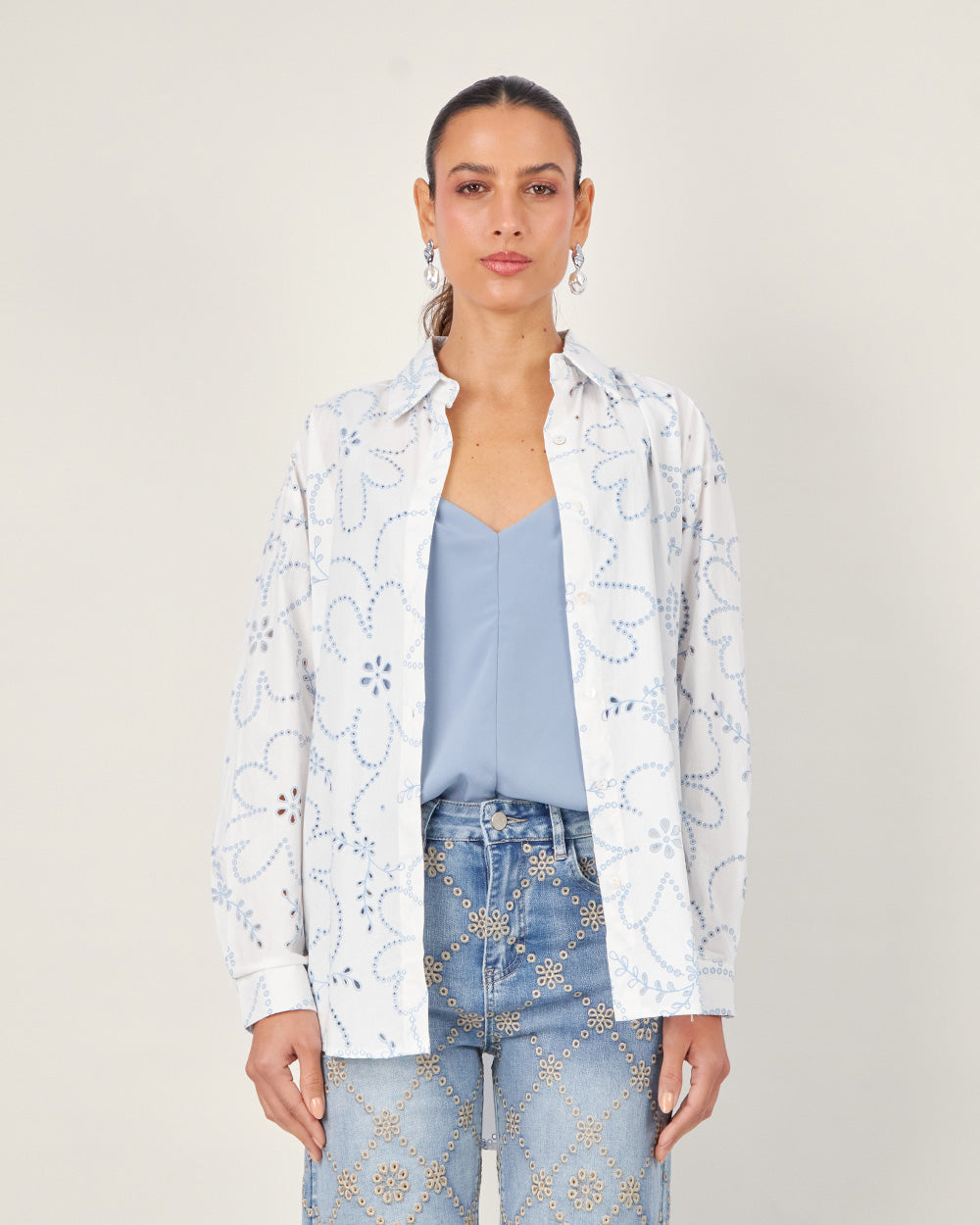 White Broderie Shirt