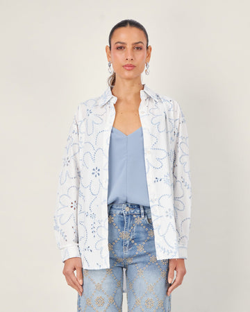 White Broderie Shirt