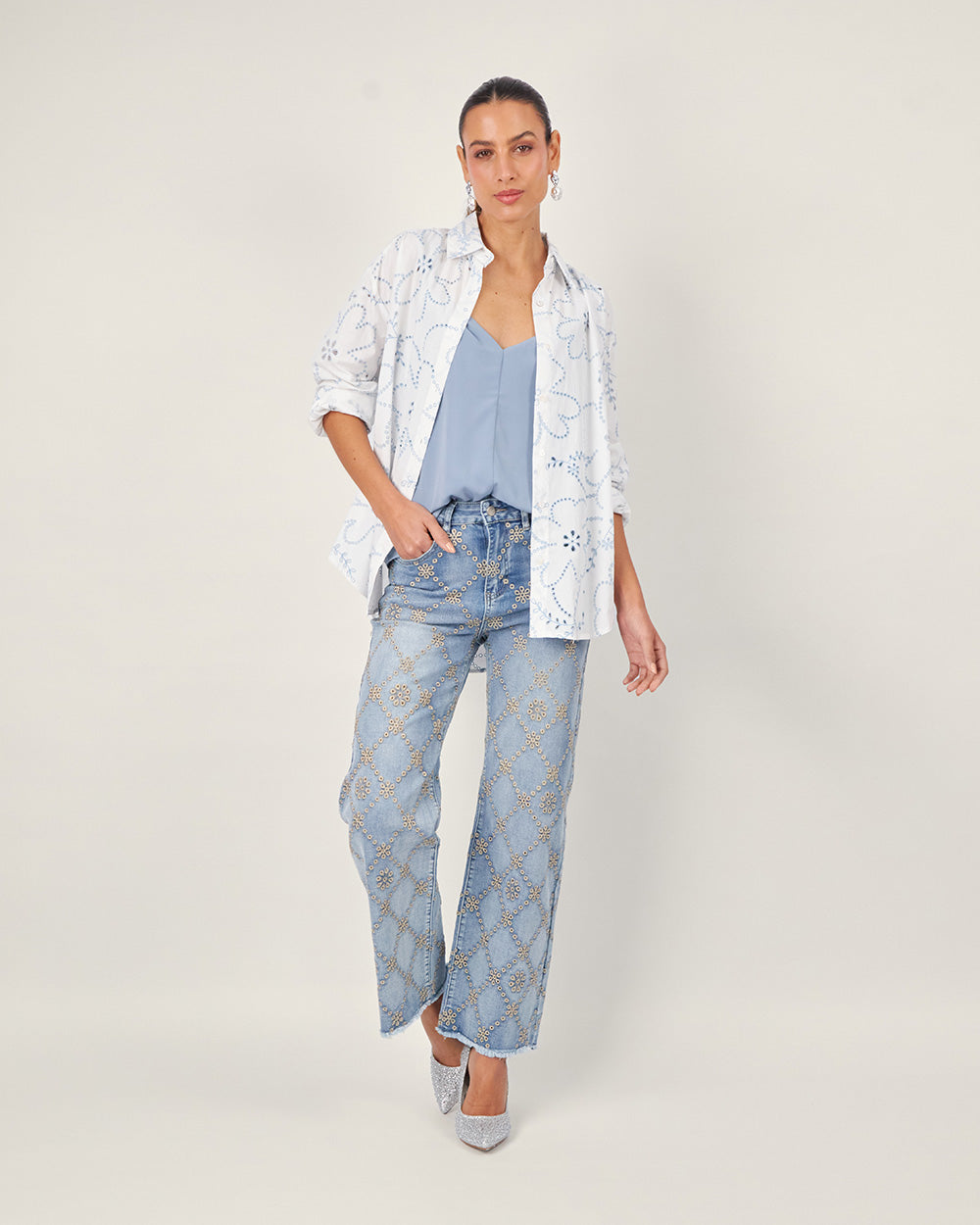 White Broderie Shirt